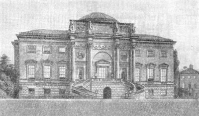 Рис. 19. Дербишир. Кедлстон-Холл, 1761—1765 гг. Д. Пэйн и Р. Адам. Фасад
