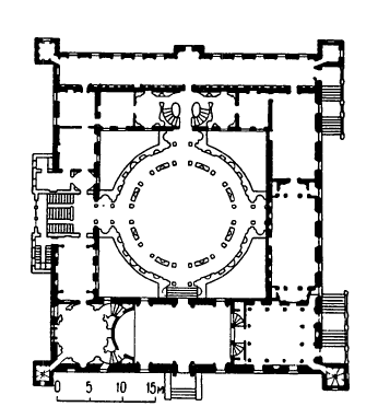 Архитектура Англии: Миддлсекс. Сайон-Хаус, 1762—1764 гг., Р. Адам. План