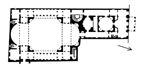 Архитектура Англии: Лондон. Банкетный зал «Пантеон», 1770—1772 гг., Д. Уайэт, план