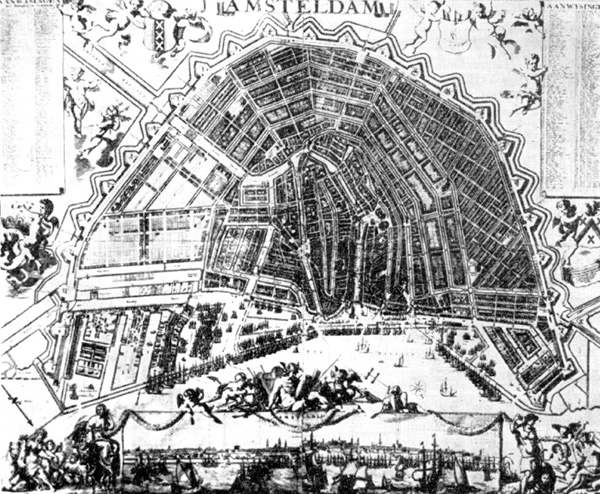 Архитектура Голландии: Амстердам. План города, 1667 г.