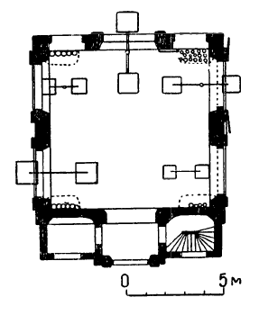 Архитектура Голландии: Гауда. Здание общественных весов, 1668 г., П. Пост. План 1-го этажа