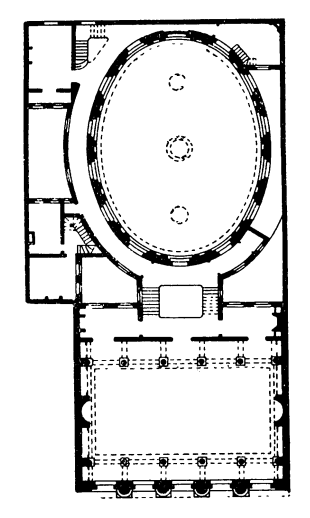 Архитектура Голландии: Амстердам. Общественное здание «Феликс Меритс», 1789 г., Я. О. Гуслей. План 2-го этажа