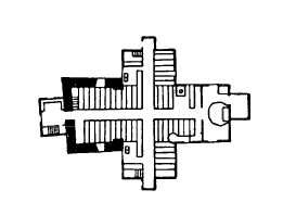 Архитектура Норвегии: Ауст-Агдер, церковь Дюпвог, план
