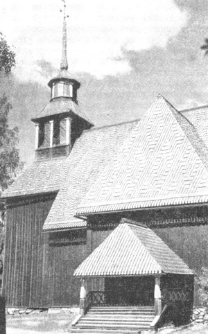 Архитектура Финляндии: Кеуру. Деревянная церковь, 1756—1758гг., А. Хакола. Общий вид