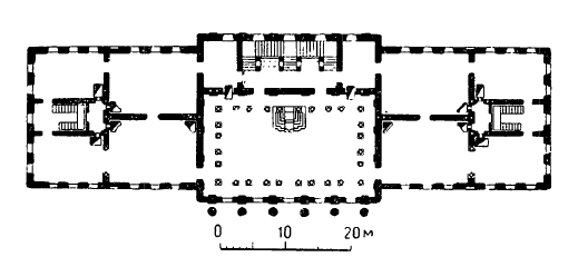 Архитектура Эстонии: Тарту. Главное здание Университета, 1804—1809 гг., И. В. Краузе. План