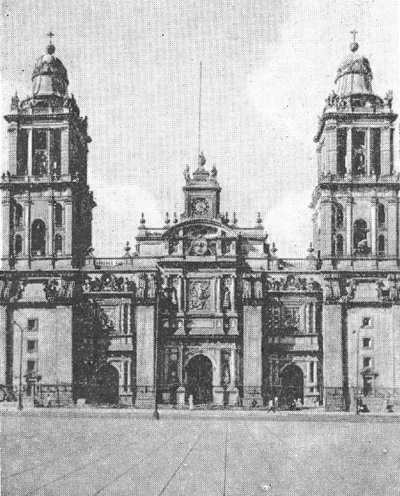 Архитектура Латинской Америки: Мехико. Собор, 1563—1813 гг. Фасад