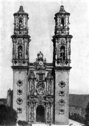 Архитектура Латинской Америки: Таско. Церковь Санта-Приска, 1751—1758 гг., Д. Дуран Берруэкос, X. Кавальеро