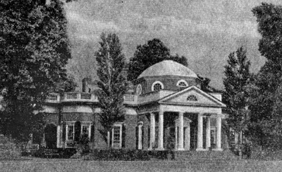 Архитектура США: Шарлотсвиль (Виргиния). Жилой дом «Монтичелло», 1775 г., Т. Джефферсон