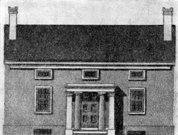 Архитектура США: Образцовый фасад сельского жилого дома XIX в., М. Лафевер