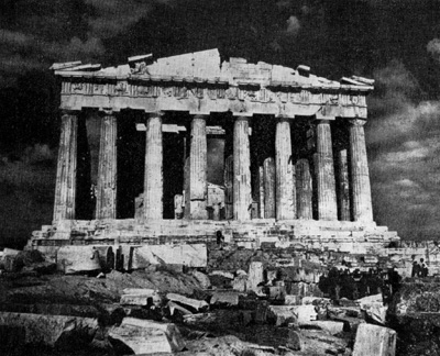 Архитектура Древней Греции. Афины. Парфенон. Вид с западной стороны