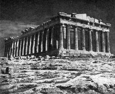 Архитектура Древней Греции. Афины. Парфенон. Вид северо-западного угла