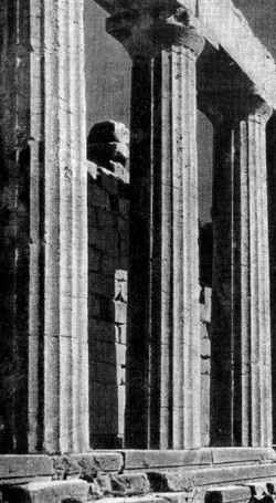 Архитектура Древней Греции. Бассы. Храм Аполлона Эпикурия, около 430 г. до н.э., арх. Иктин. Колоннада