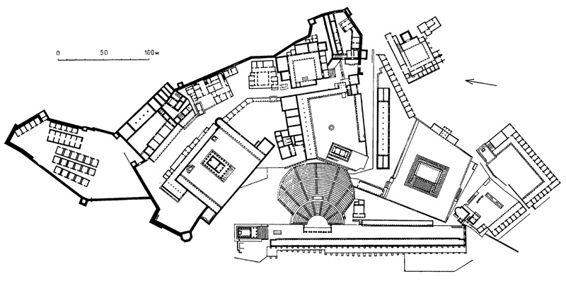 Архитектура Древней Греции. Пергам. План акрополя