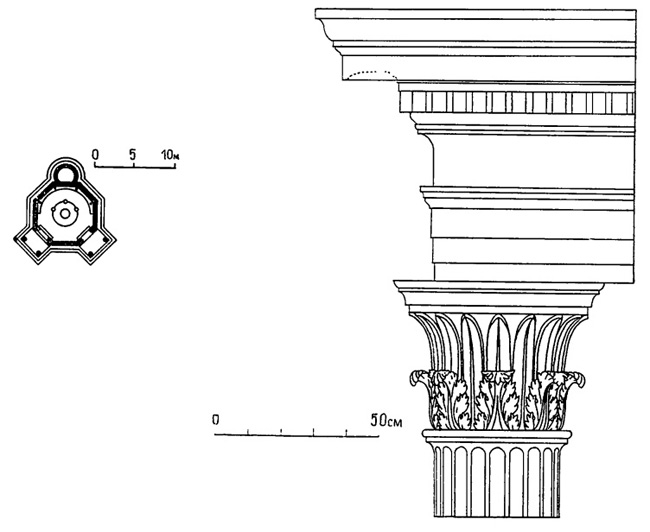Архитектура Древней Греции. Афины. Башня Ветров. План, деталь ордера