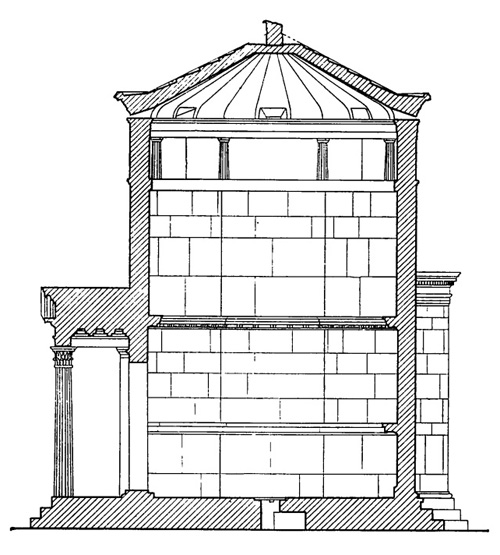 Архитектура Древней Греции. Афины. Башня Ветров. Разрез