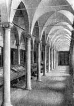 Архитектура эпохи Возрождения в Италии: Монастырь Сан Марко. Интерьер библиотеки (закончена в 1441 г.). Микелоццо