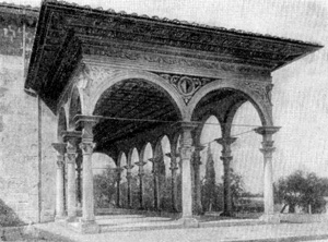 Архитектура эпохи Возрождения в Италии: Ареццо. Церковь Санта Мария делле Грацие. Портик