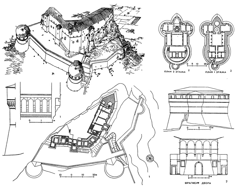 Архитектура эпохи Возрождения в Италии: Франческо ди Джорджо Мартини: 1 — крепость Сан Лео; 2 — крепость Сассокорваро