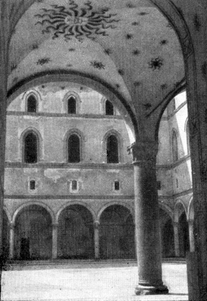 Архитектура эпохи Возрождения в Италии: Милан. Замок Сфорца, 1447—1450 гг. Двор «Роккета»