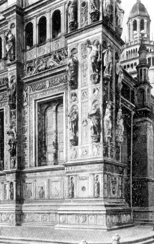 Архитектура эпохи Возрождения в Италии: Павия. Чертоза. Фрагмент фасада церкви