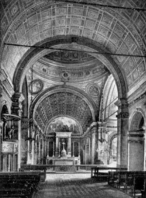 Архитектура эпохи Возрождения в Италии: Милан. Церковь Санта Мария прессо Сан Сатиро. Вид хора из продольного нефа