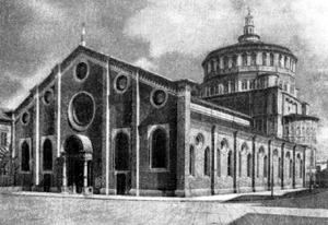 Архитектура эпохи Возрождения в Италии: Милан. Церковь Санта Мария делле Грацие. Общий вид (базиликальная часть церкви — Амадео)