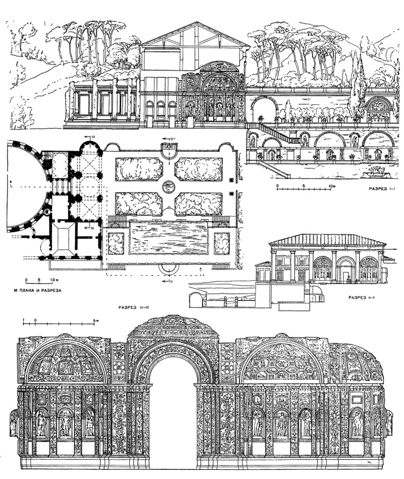 Архитектура эпохи Возрождения в Италии: Рим. Вилла Мадама. Осуществленная часть виллы