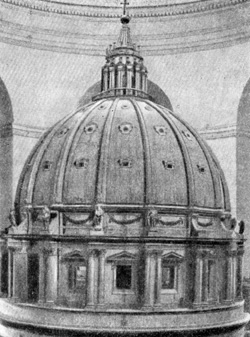 Архитектура эпохи Возрождения в Италии: Модель купола собора св. Петра в Риме. Микеланджело