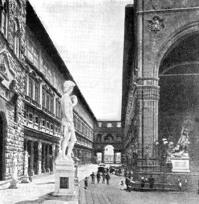 Архитектура эпохи Возрождения в Италии: Флоренция. Улица Уффици, 1560—1574 гг. Вазари