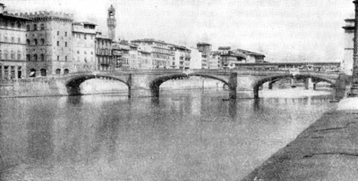 Архитектура эпохи Возрождения в Италии: Флоренция. Мост Санта Тринита, 1567 г. Амманати