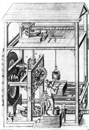 Строительная техника эпохи Возрождения: Механизмы, описанные Агостино Рамелли (1488 г.) 