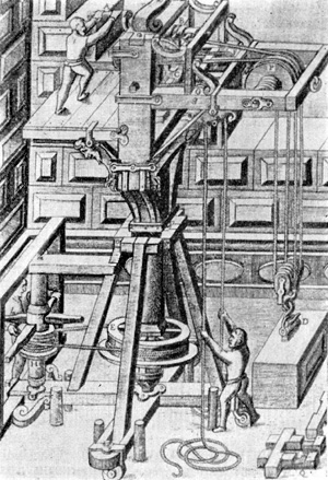 Строительная техника эпохи Возрождения: Механизмы, описанные Агостино Рамелли (1488 г.) 