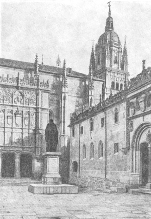Архитектура Испании эпохи Возрождения: Саламанка. Университет, закончен в 1529 г. Центральная часть фасада