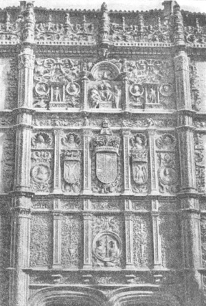 Архитектура Испании эпохи Возрождения: Саламанка. Университет, закончен в 1529 г. Фрагмент портала