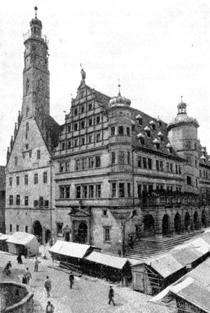 Архитектура Германии эпохи Возрождения: Ротенбург. Ратуша, 1572 г. Якоб Вольф