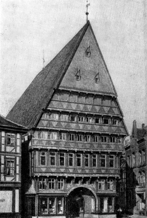 Архитектура Германии эпохи Возрождения: Хильдесхайм. Цеховый дом мясников, 1529 г.