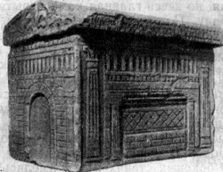 Архитектура Древнего Рима. Клузий. Терракотовая урна в виде дома, V в. до н.э.