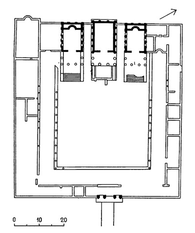 Архитектура Древнего Рима. Суфетула. План форума, II в. н.э.