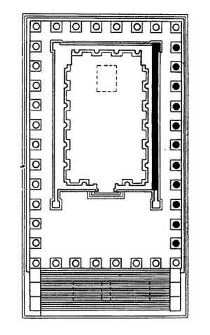 Архитектура Древнего Рима. Рим. Храм Адриана, около 149 г. План