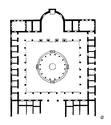 Архитектура Древнего Рима. Основные типы торговых сооружений империи: а — мацеллум в Путеолах