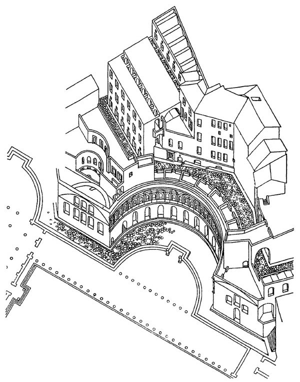 Архитектура Древнего Рима. Рим. Рынок Траяна, II в. н.э. Реконструкция рынка