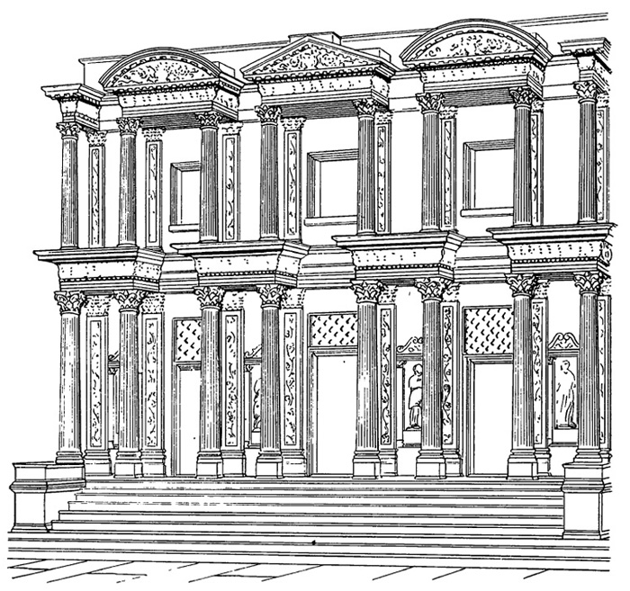 Архитектура Древнего Рима. Эфес. Библиотека, 115 г. н.э. Фасад