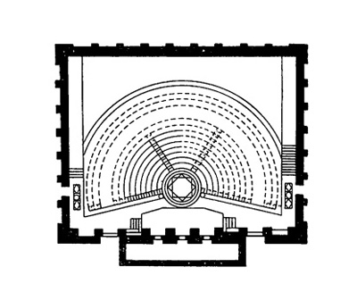 Архитектура Древнего Рима. Афины. Одеон Иерода Аттика, 2-я половина II в. н.э.
