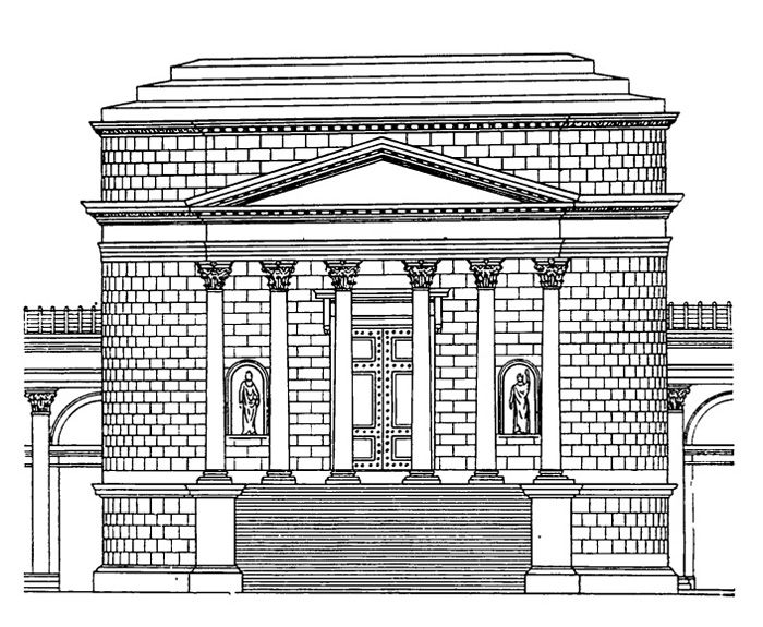 Архитектура Древнего Рима. Римская Кампанья. Мавзолей Ромула, начало IV в. (по рисунку Палладио)